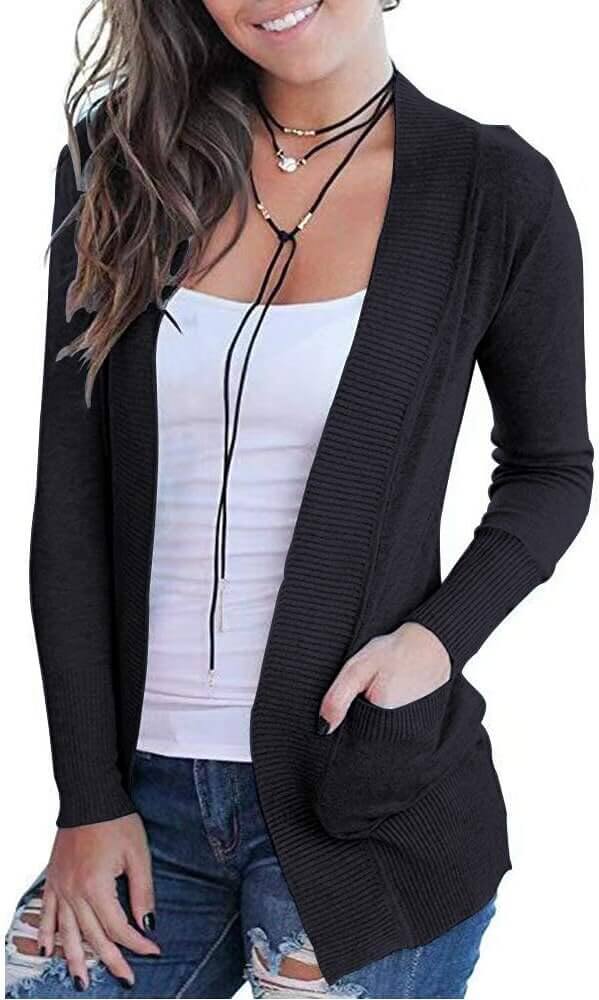 VOIANLIMO Cardigan - Stylish Knit Sweater with Pockets for Everyday Comfort - Now 23% Off!