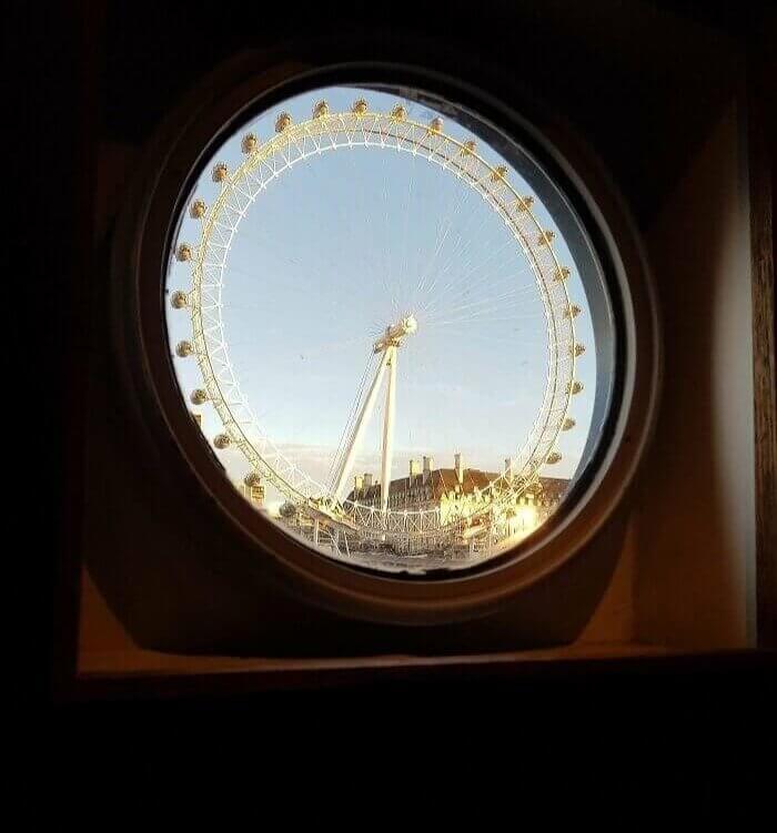 The London Eye Lined up With This Window