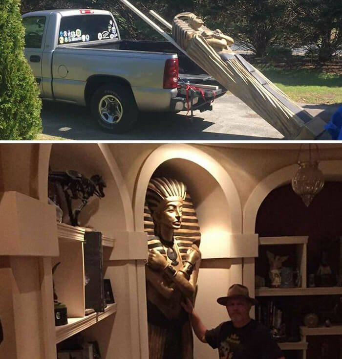 The Sarcophagus That Perfectly Fit This Mans Alcove