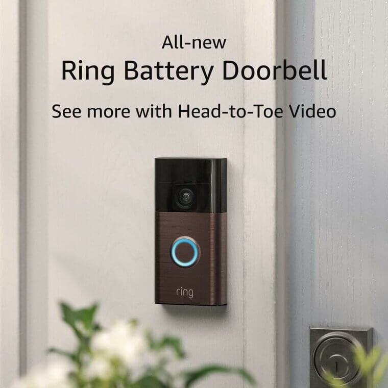 Ring Battery Doorbell With Live View & Motion Alerts - 50% Off!