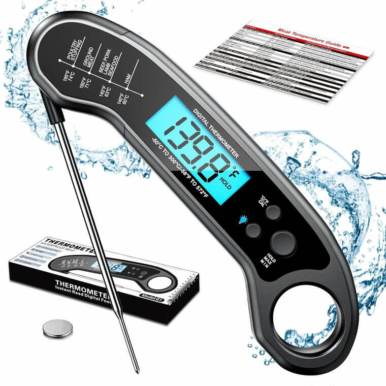 ROUUO Meat Thermometer - Perfect for Grill & Kitchen - Enjoy 16% Off!