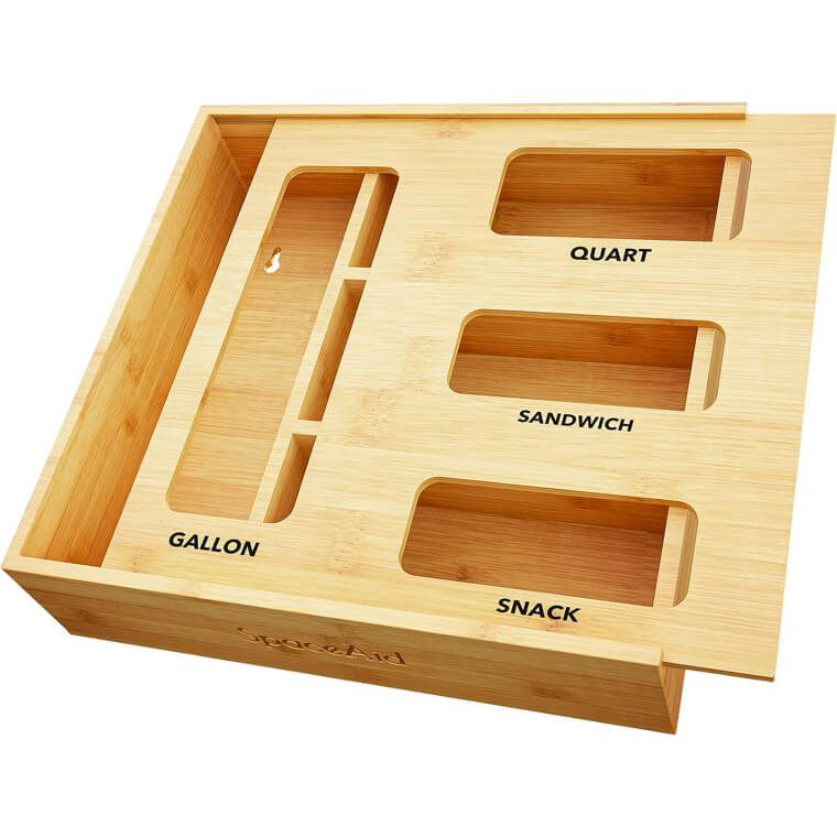 Bamboo Bag Organizer for Your Kitchen Drawers - Don’t Miss the 20% Discount!
