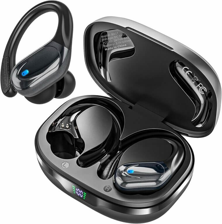 Wireless Earbuds with 80hrs Playback & Noise Canceling - Perfect for Sports!