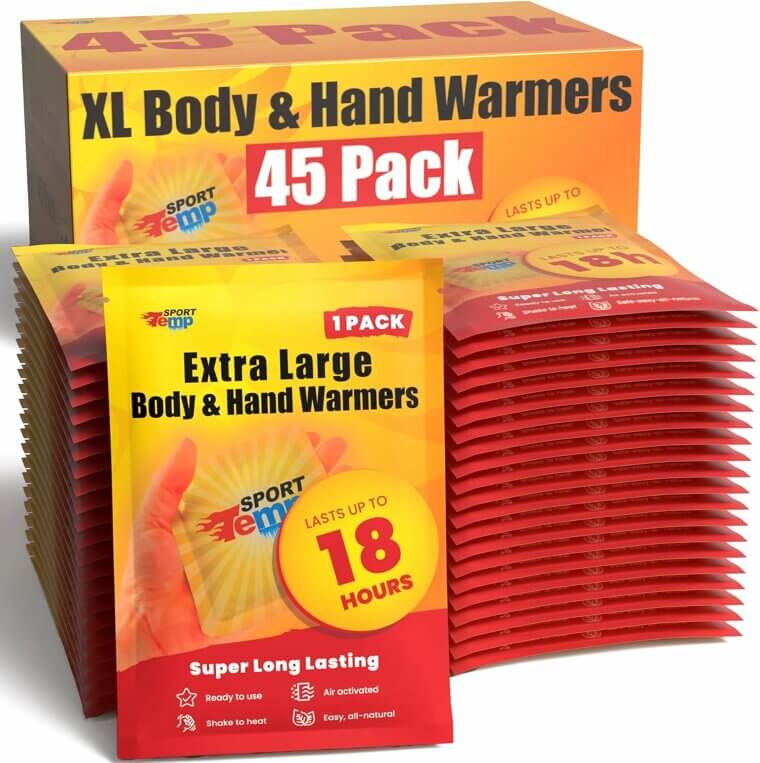 Hand & Body Warmers - 18 Hours Heat, Odorless, Travel Friendly
