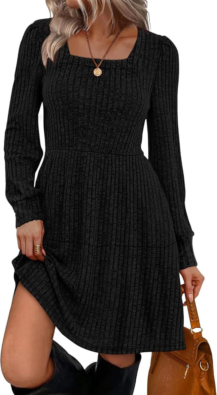 Sampeel Babydoll Dress - Perfect Fall Style with Long Sleeves - Now 20% Off!