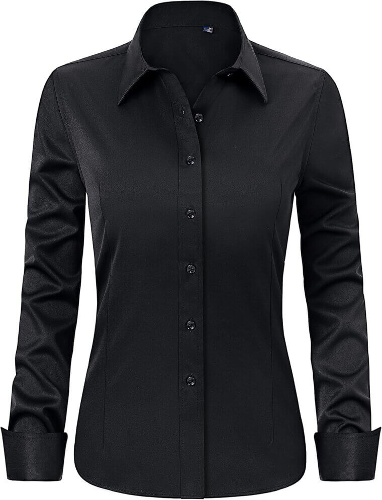 J.VER Women's Dress Shirt - Wrinkle-Free Style for Office & Casual Wear - 15% Off!