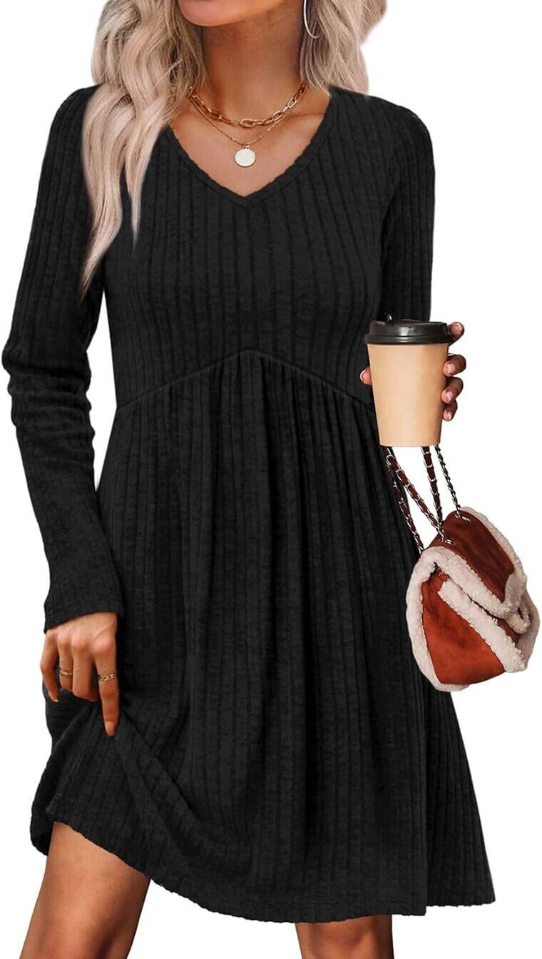 OFEEFAN Sweater Dress - Festive, Flattering, and Versatile - Now 46% Off!
