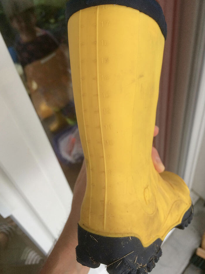 Botas que te dicen la profundidad del agua