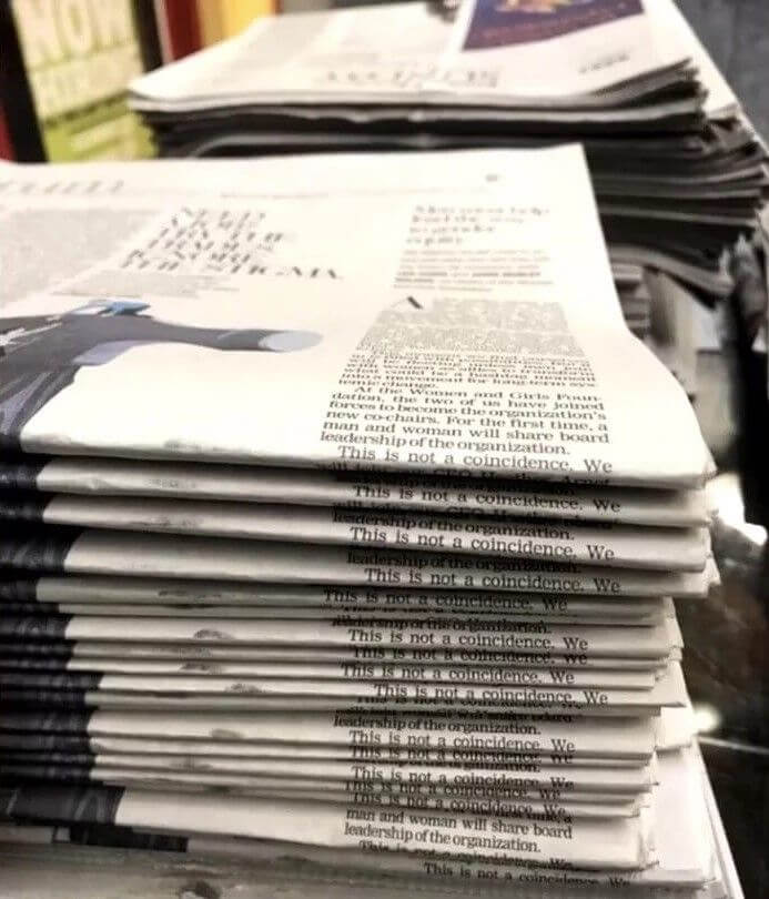 "This Is Not A Coincidence" Appears Perfectly On A Newspaper