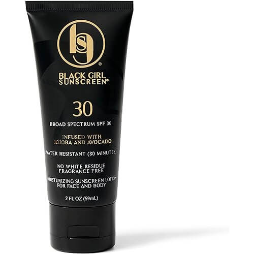 Radiant Black Girl Sunscreen SPF 30 that Leaves No White Cast. 