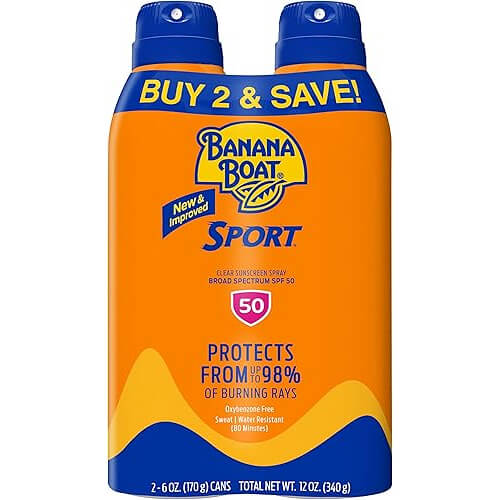 Powerful Banana Boat Sport SPF 50 Spray that Stays Put Through Activities. Now 26% Off!