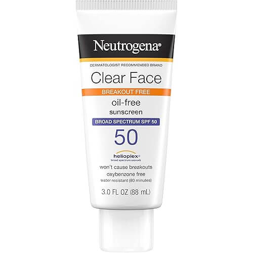 Clear Face Sunscreen SPF 50 that Won't Clog Pores. Now 11% Off!