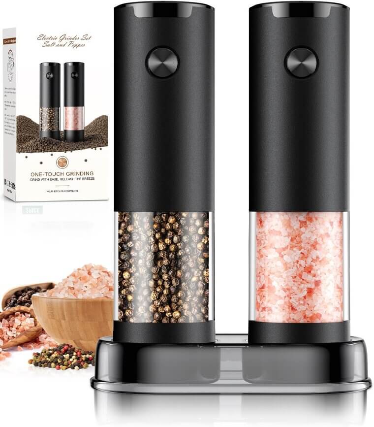 Electric Grinder Set - Effortless Seasoning with LED Precision - Now 30% Off!