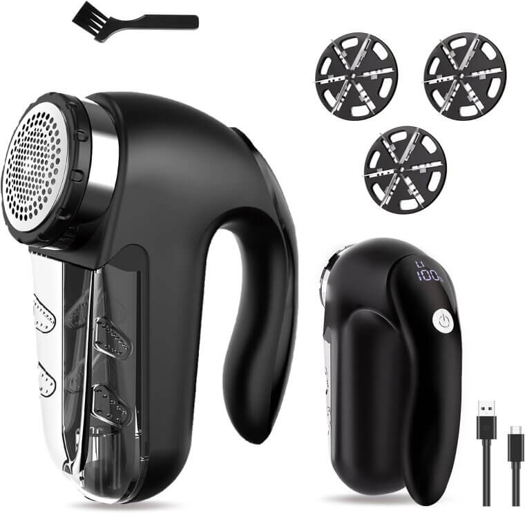 Electric Fabric Shaver - Rechargeable, LED Display, 2-Speeds - Now 17% Off!