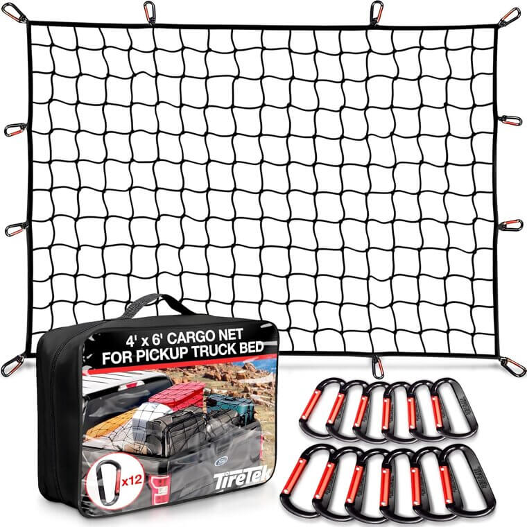 Cargo Net for Trucks - Heavy Duty, Stretches to 8'x12' - Don’t Miss the 21% Discount!