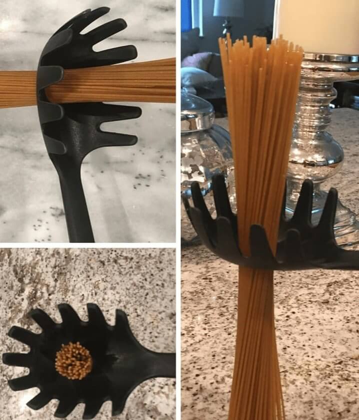 Easily Calculate Individual Spaghetti Portions Using the Spoon's Center Hole