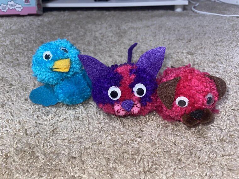 Pom-Pom Keyring Pets Add a Playful Touch to Your Keys