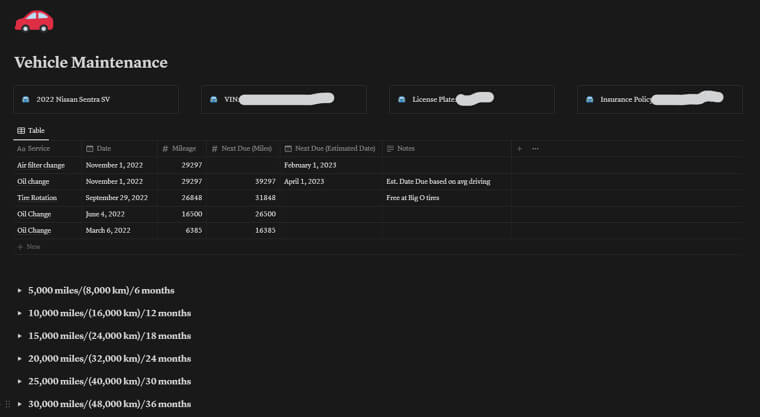 Maintain a Maintenance Log