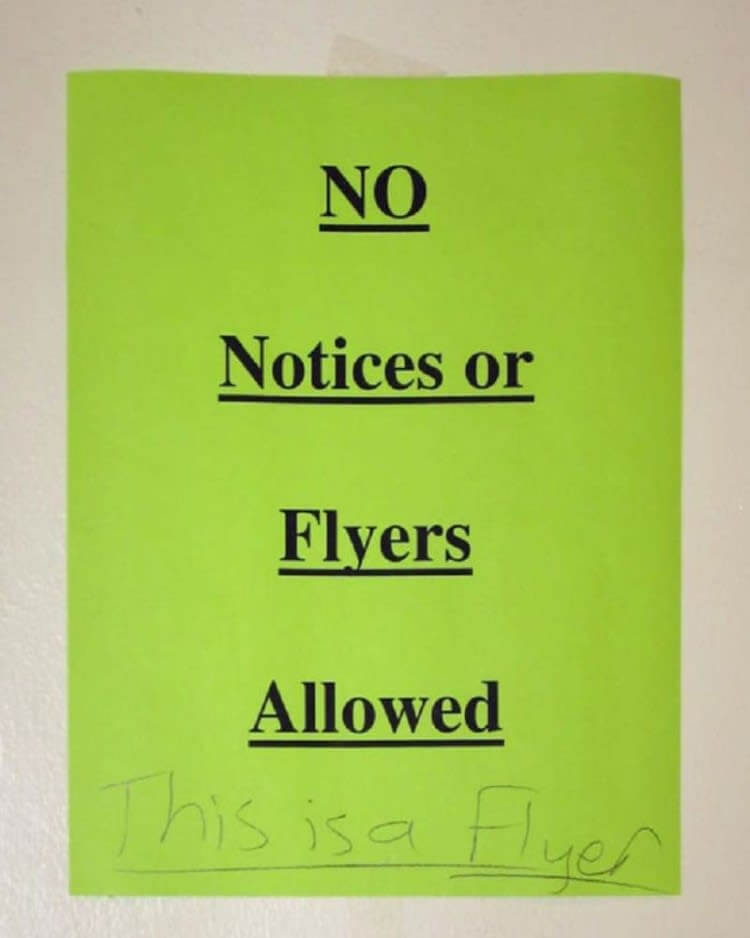 No Flyers Please