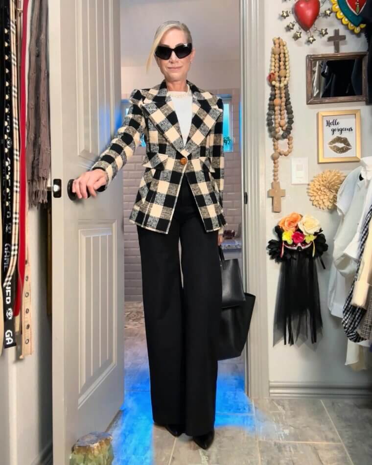 The Houndstooth or Plaid Blazer for Classic Pattern