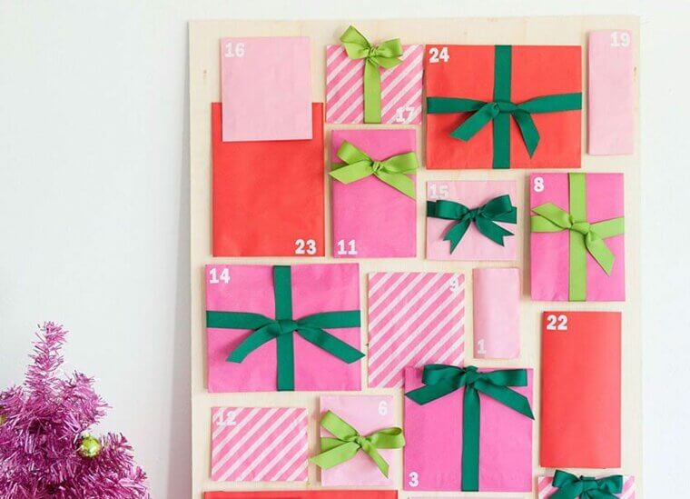 Fill Colorful Paper Bags for Advent