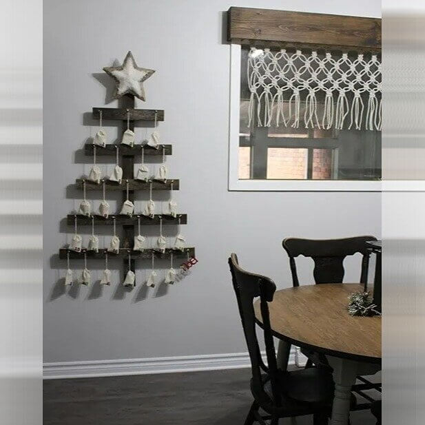 Make a Wooden Advent Tree for the Wall