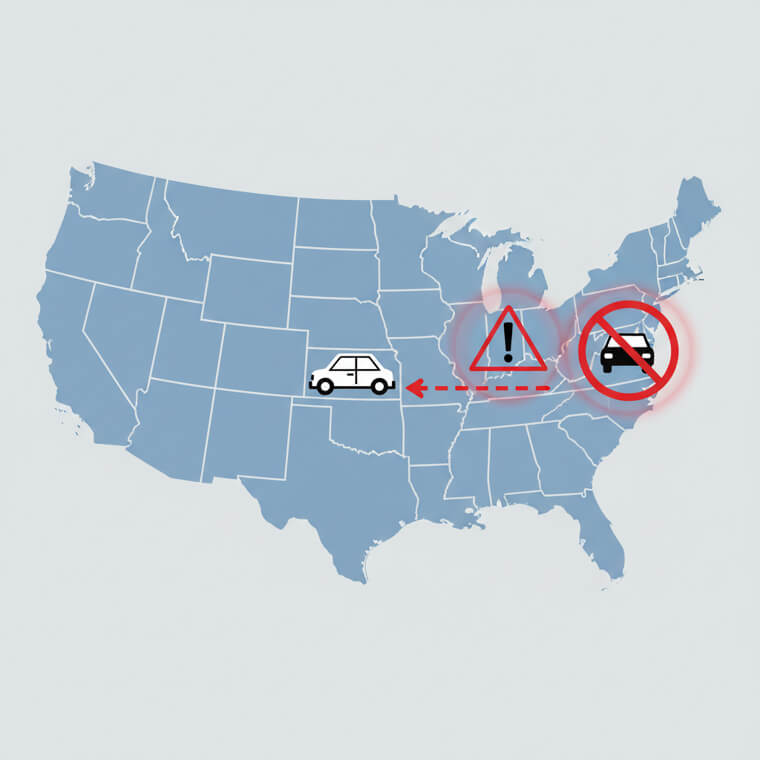 Crossing State Lines Voids Your Rental