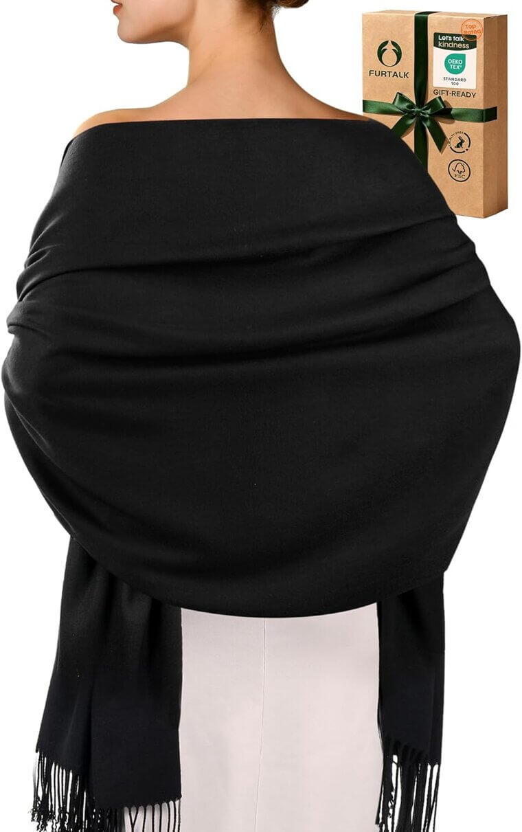 FURTALK Pashmina Wraps - Elegant Evening & Wedding Scarves - Don’t Miss the 20% Discount!