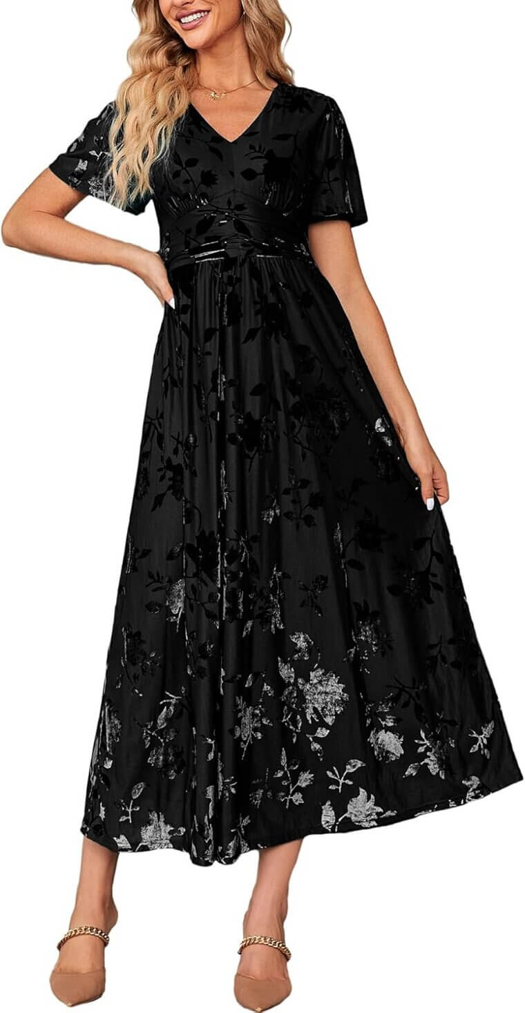 Simplee Velvet Maxi Dress - Perfect for Weddings! - Don’t Miss the 14% Discount!