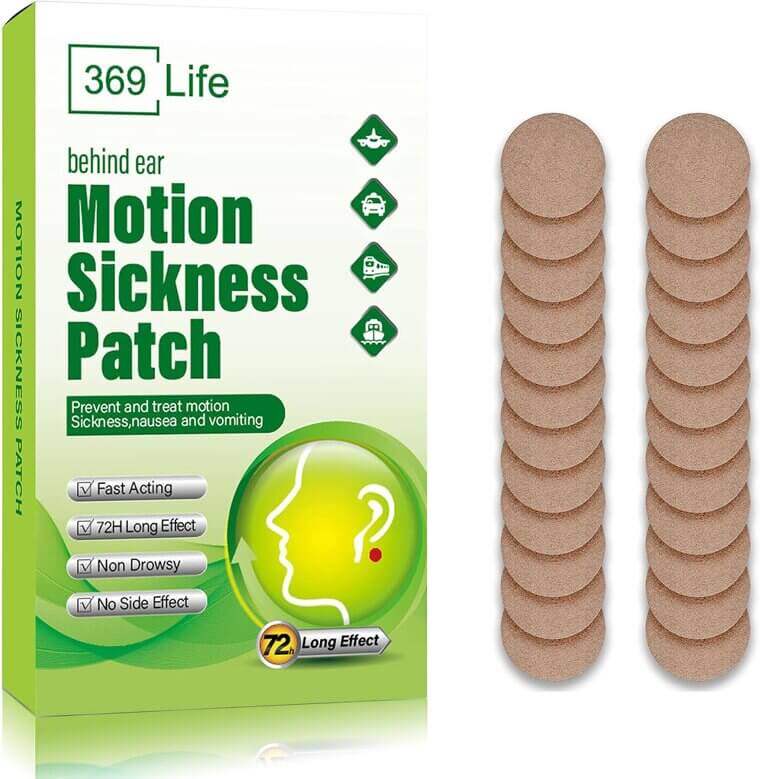 Motion Sickness Patches for All Your Travels - 72Hr Relief 