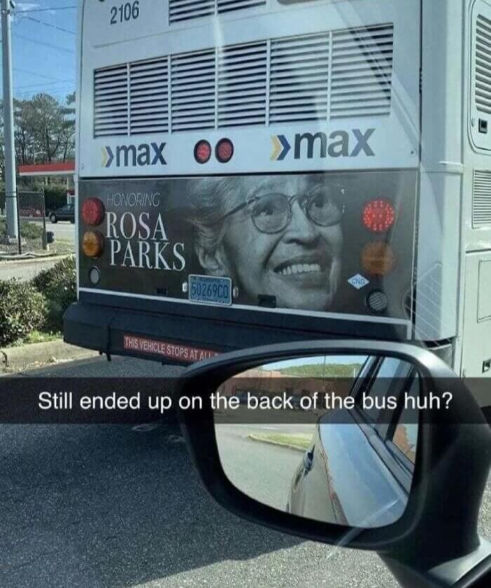 Rosa Parks on the Back of a Bus... Again
