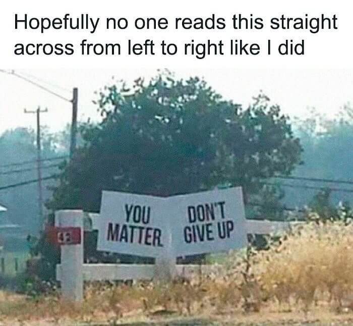 Make Sure to Separate the Signs
