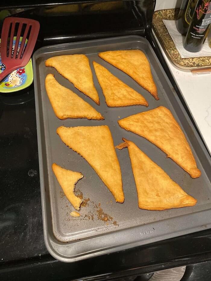 He Missed a Step in the Crescent Roll Process