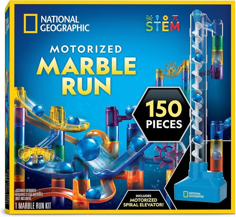 Nat Geo Marble Run - Fun Physics Toy with Motorized Lift 