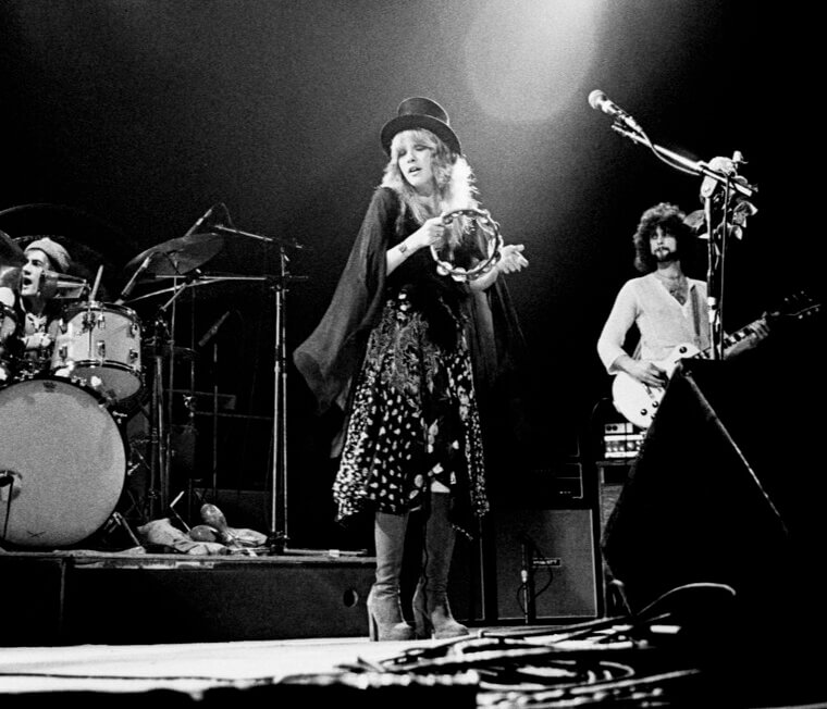 Stevie Nicks's 1970s Fleetwood Mac Flowing Shawls and Platform Boots