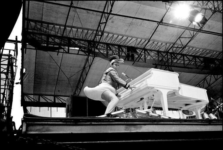 Elton John's 1980 Central Park Concert Donald Duck Suit