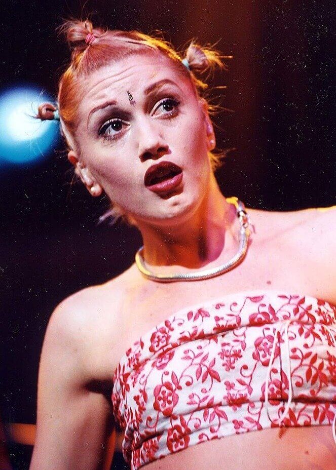 Gwen Stefani's 1990s Tragic Kingdom Plaid Pants and Bindi