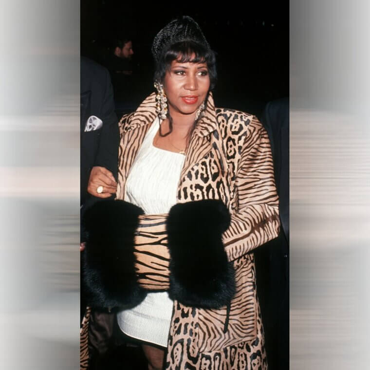 Aretha Franklin's 1992 Pre-Grammys Leopard Coat