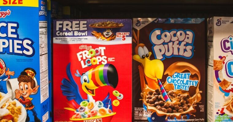 Colorful Cereal Boxes