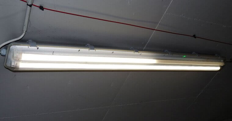 Overhead Fluorescent Tube Lighting
