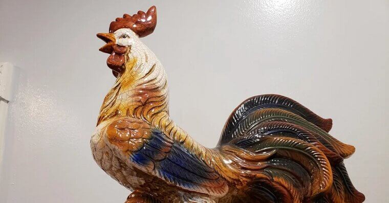 Ceramic Rooster Figurines
