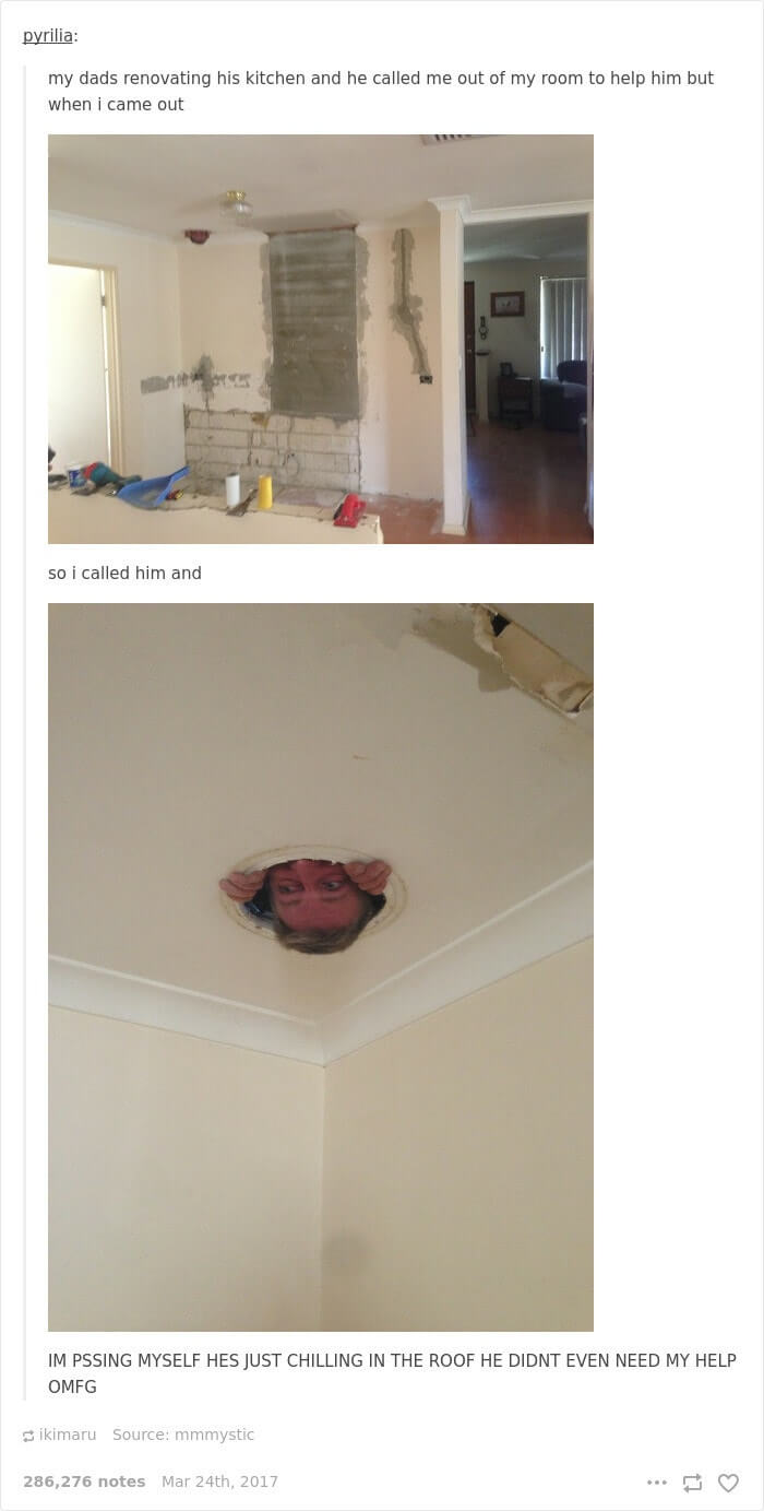 Ceiling Dad Is Watching You