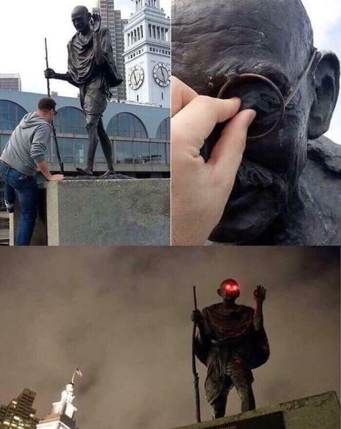 Tu ne veux pas voir cette statue la nuit