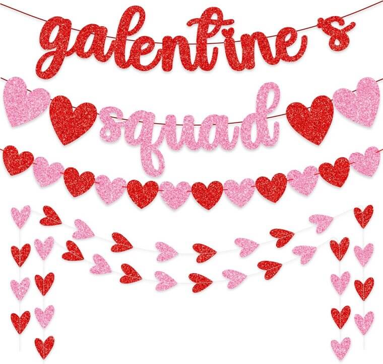 Galentines Day Decor - Vibrant, No-DIY Party Set 