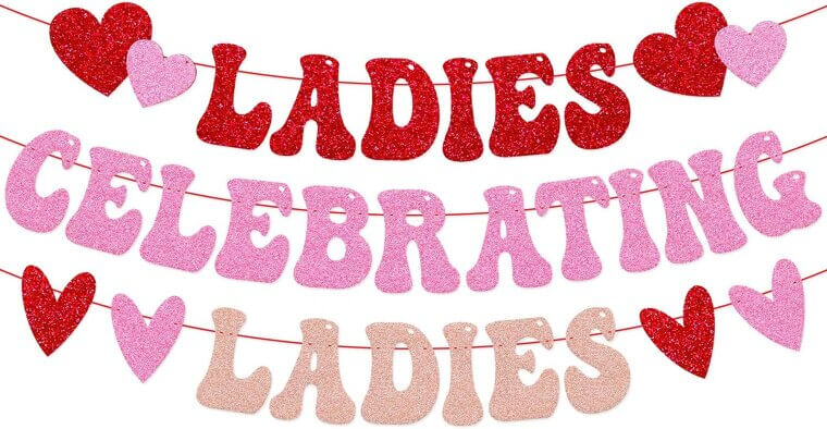 Galentine's Day Banner for Ladies Celebrating - Perfect Party Backdrop 