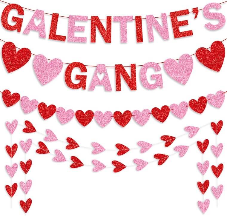 Galentines Decor Set - No DIY, Perfect for Celebrating Friendship! 