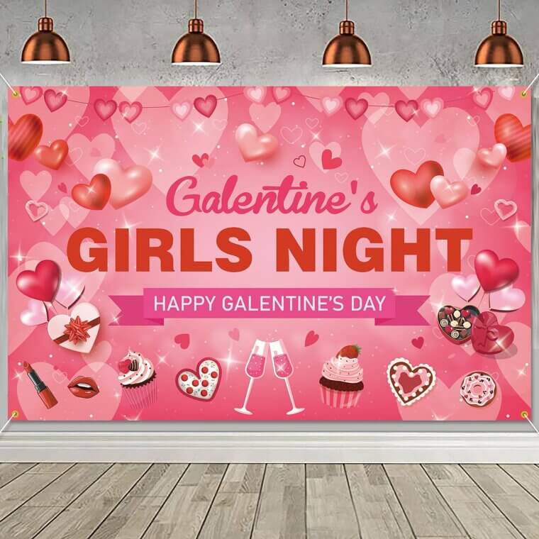 Galentine's Night Backdrop - Perfect for Memorable Parties! 