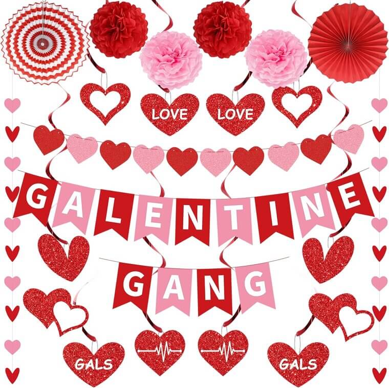 Galentines Day Decor Set - Perfect for Girls' Celebrations 