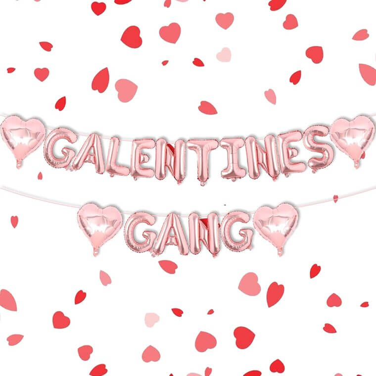 Galentines Day Decorations - Celebrate Friendship with Rose Gold Balloons 