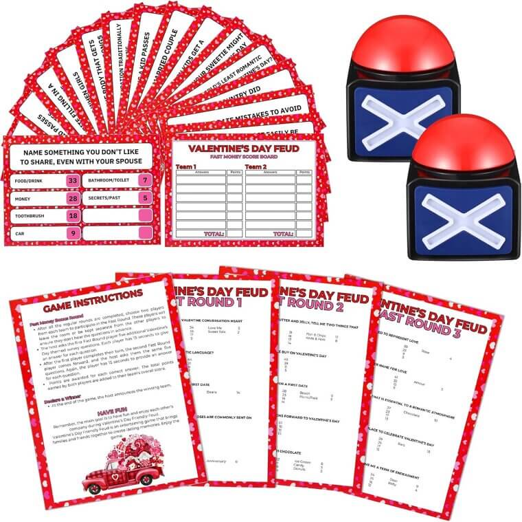 Valentine's Feud Game - Perfect for Parties and Team Fun